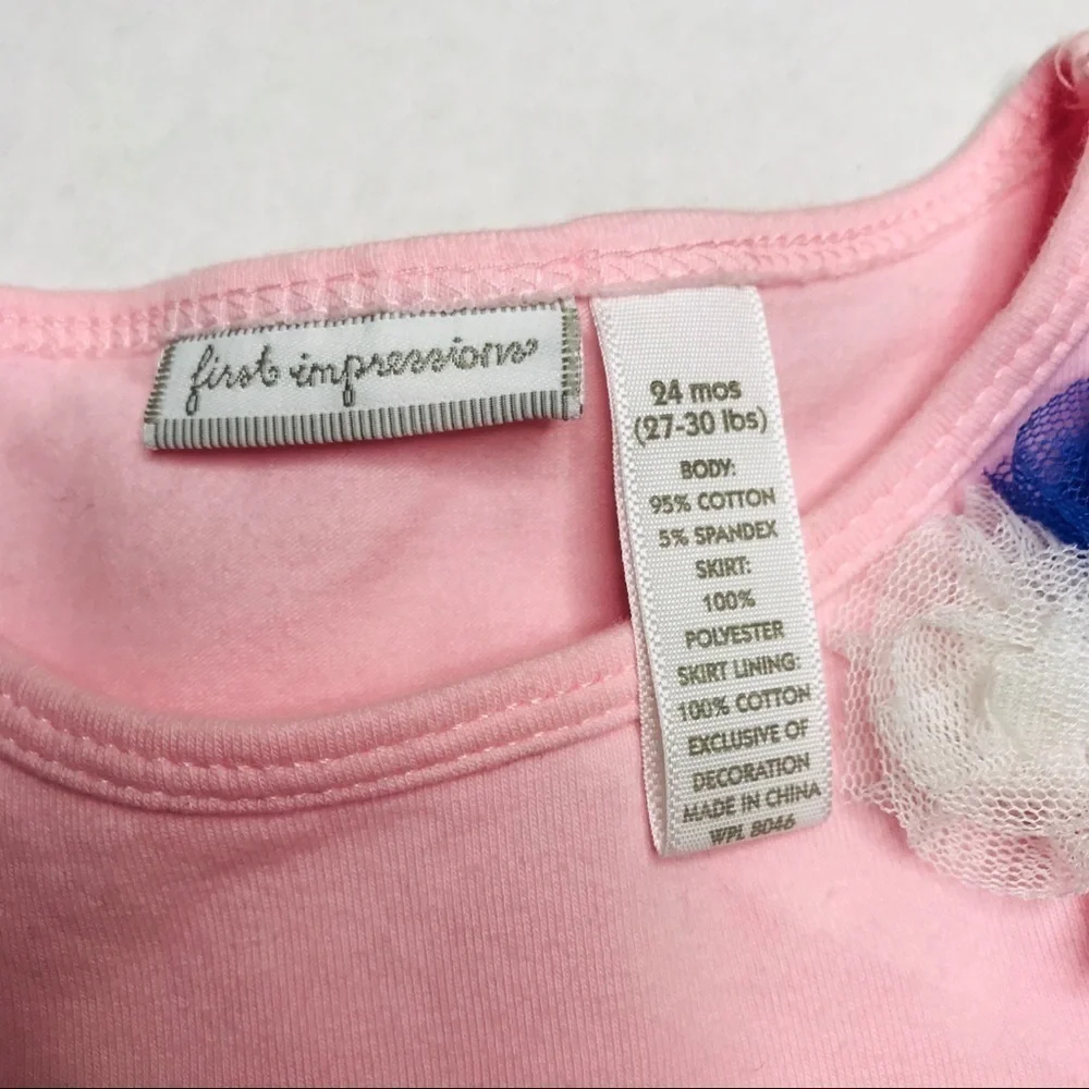 FIRST Impressions Tulle Peplum Flower Top